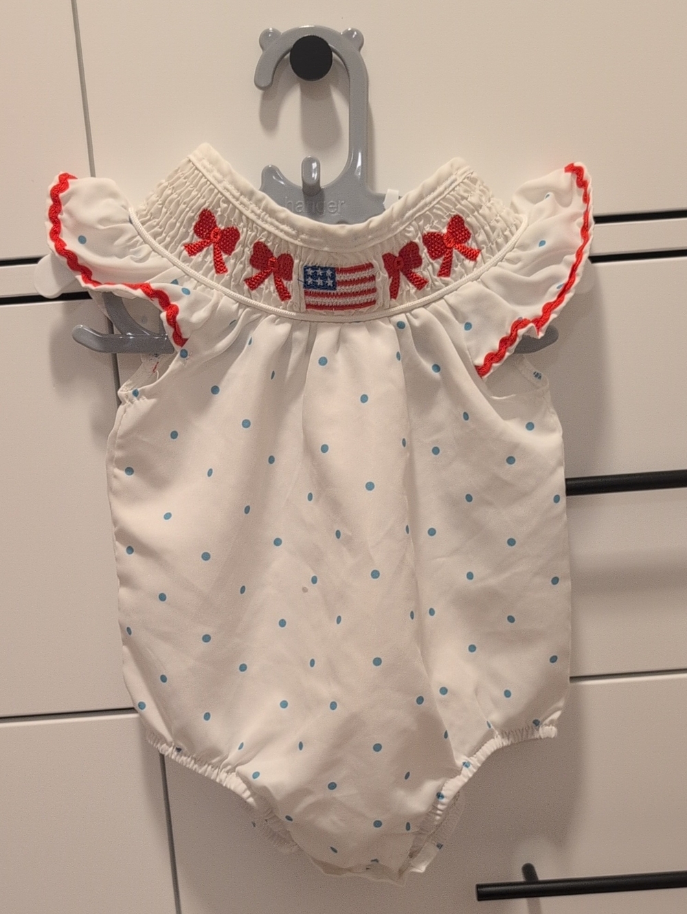 Smocked USA Romper